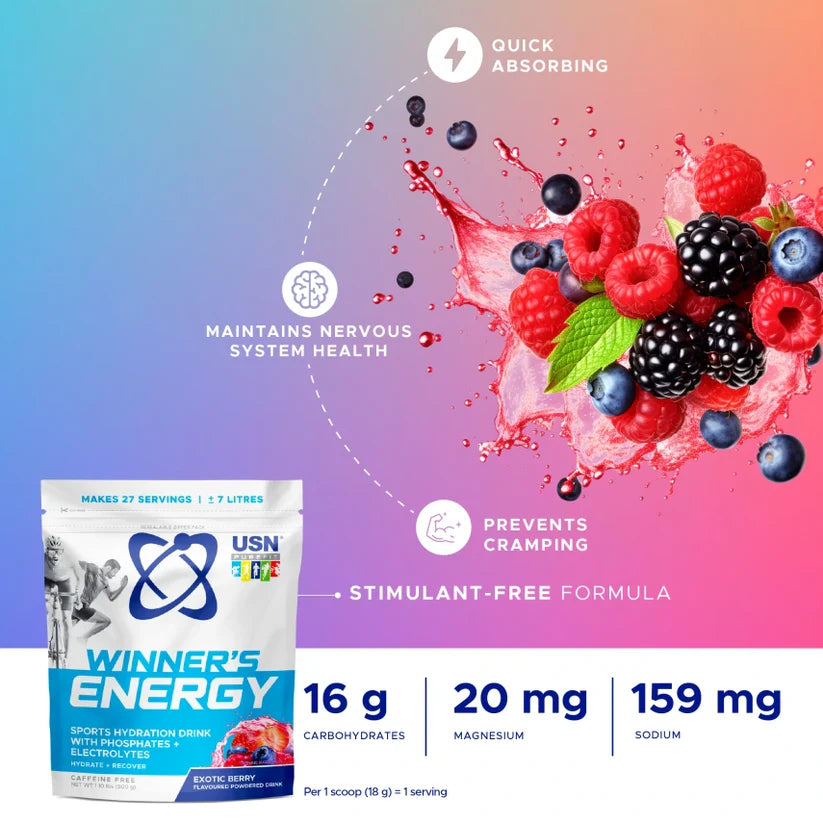 USN Winner's Energy Hydration Drink Exotic Berry
